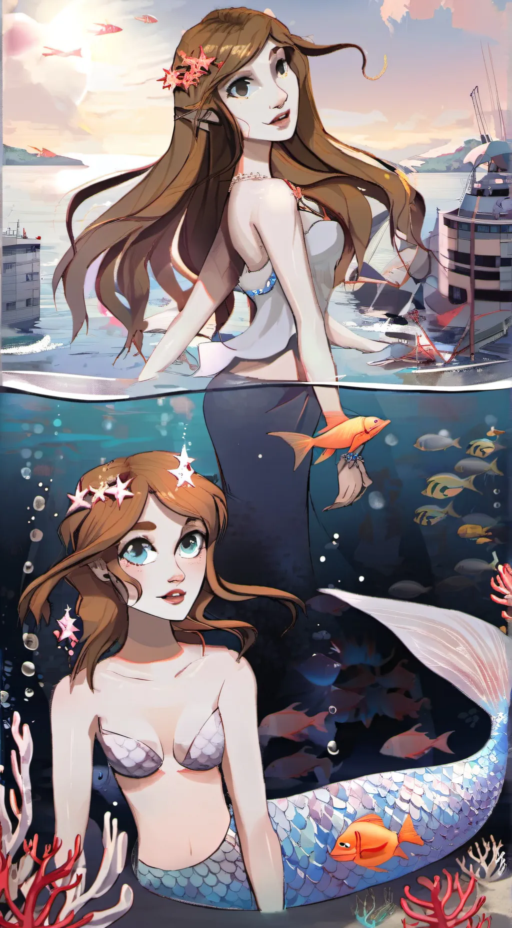 ai character: Cora and Tiger background