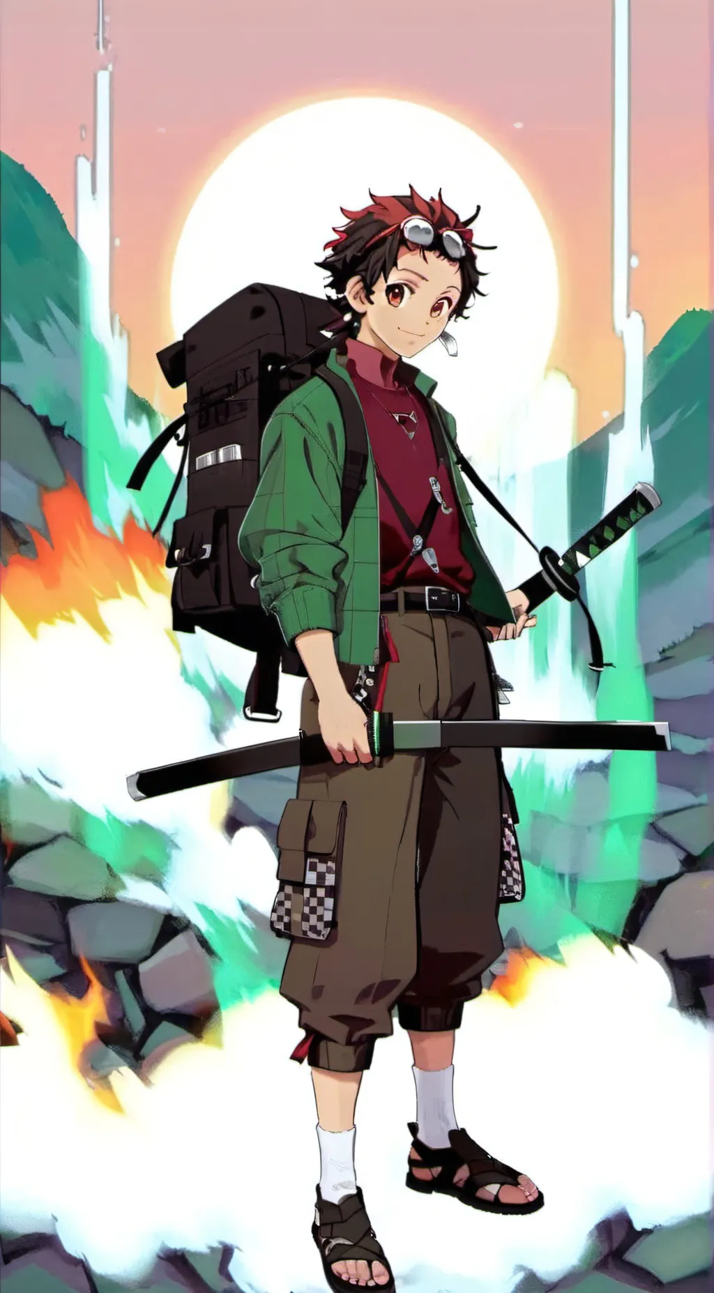 ai character: Tanjiro background