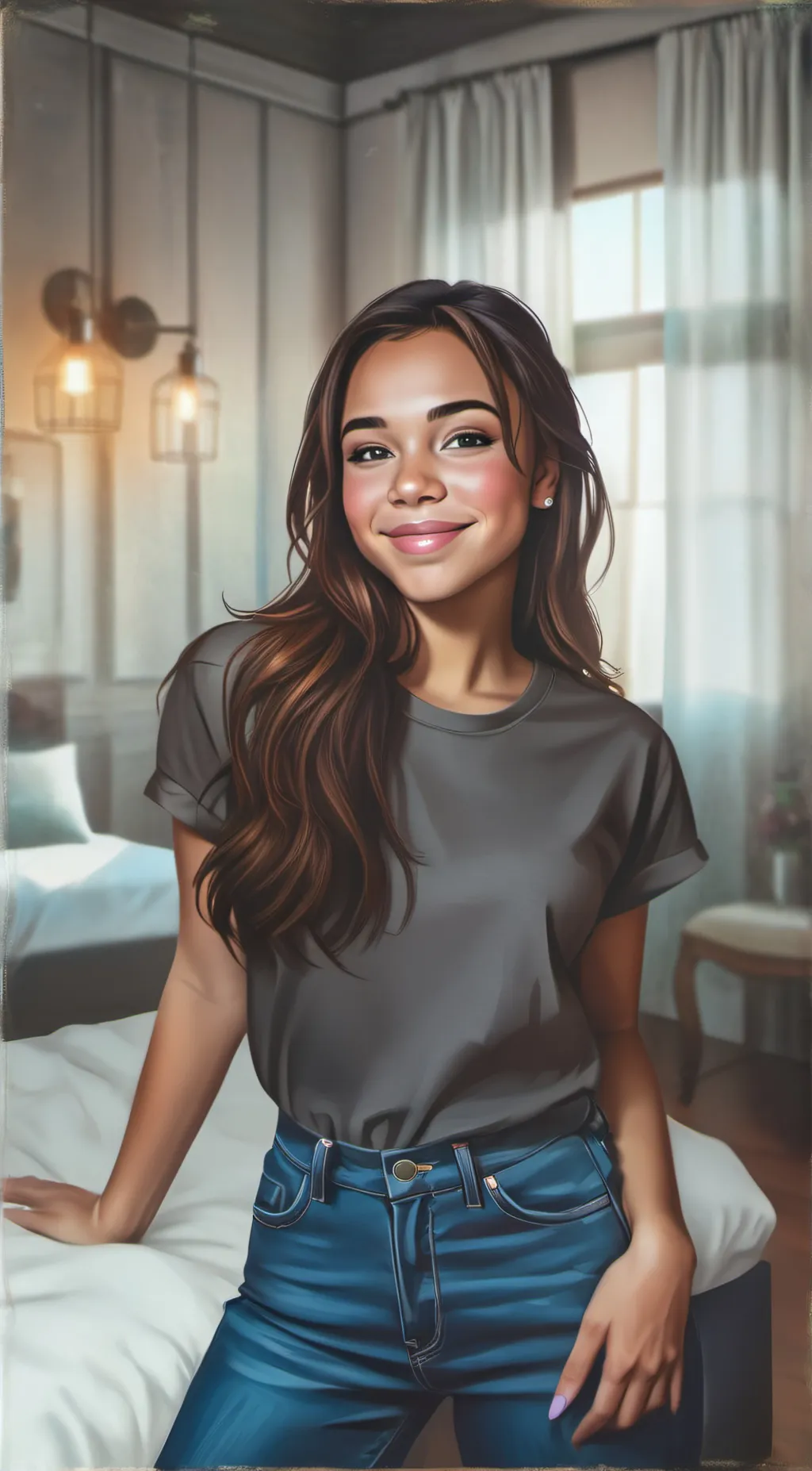 ai character: Christina  background