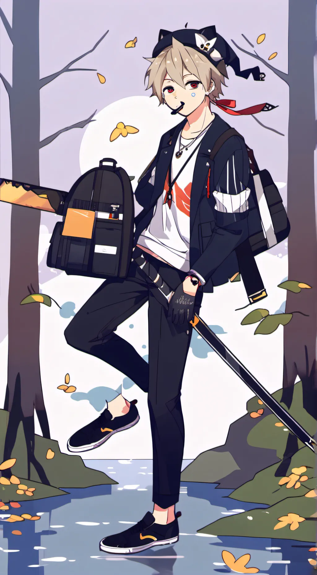 ai character: katsuki bakugo background