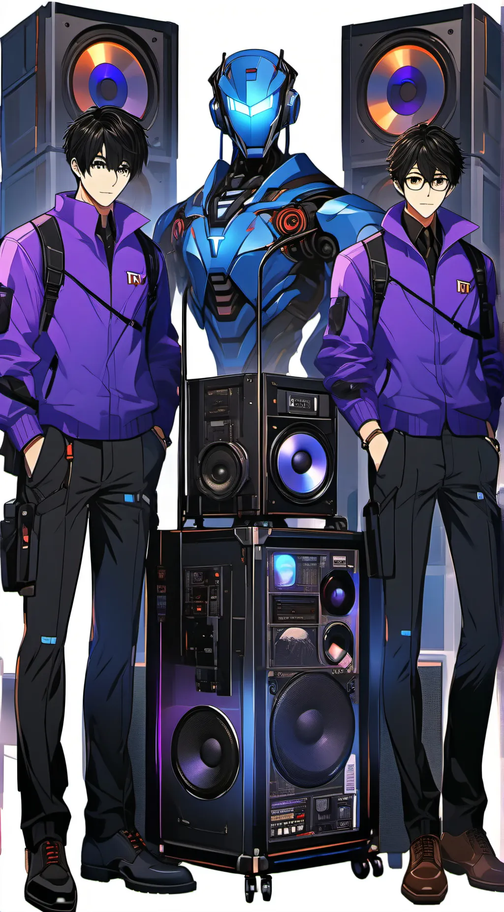 ai character: titan trio boys  background