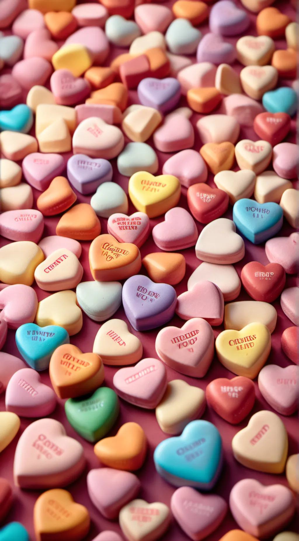 ai character: Candy Hearts background