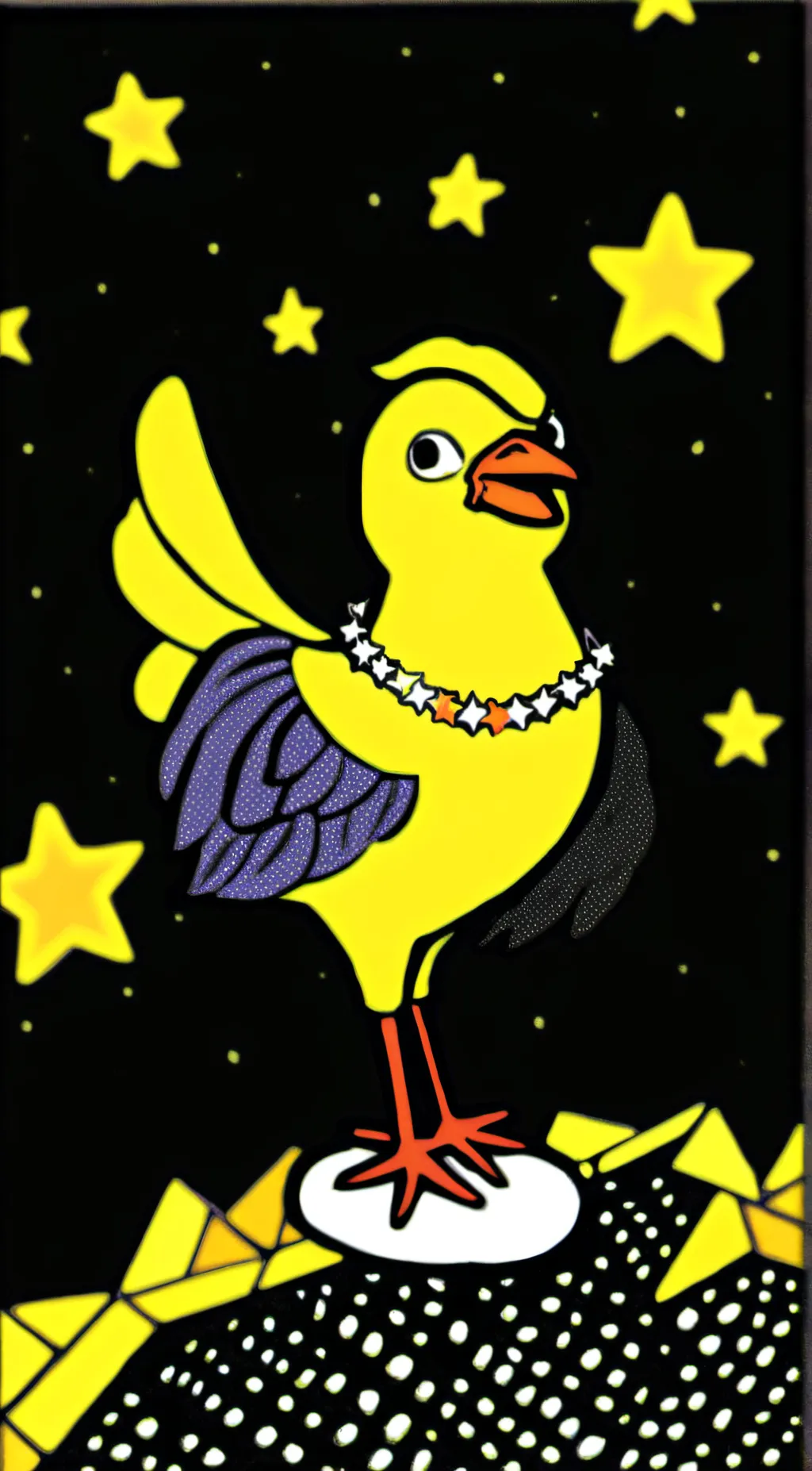 ai character: Kicken chicken  background