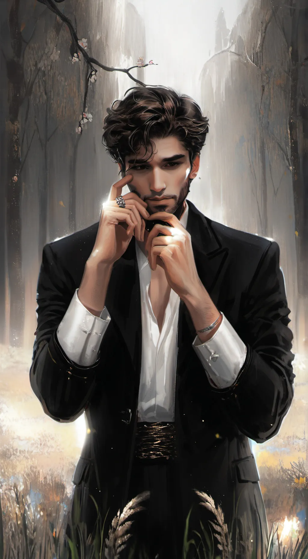 ai character: VALENTINO background