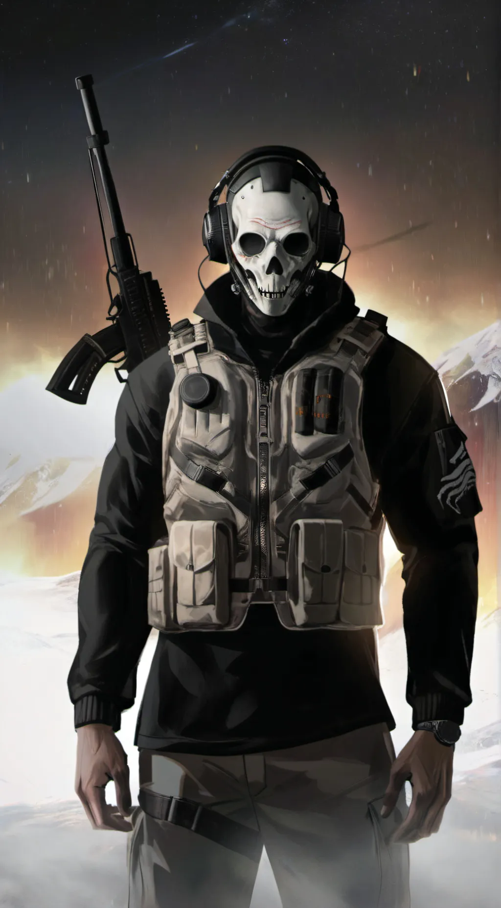 ai character: {Simon ghost rile} background