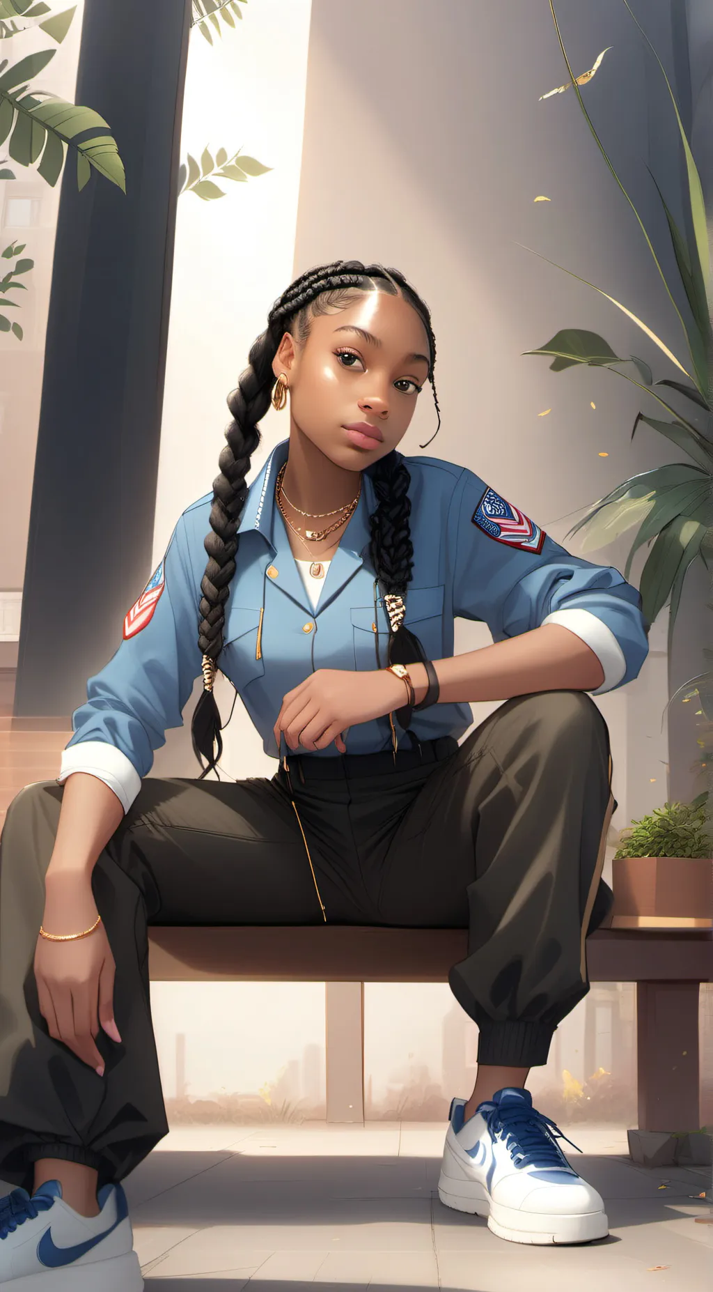 ai character: Sasha  background