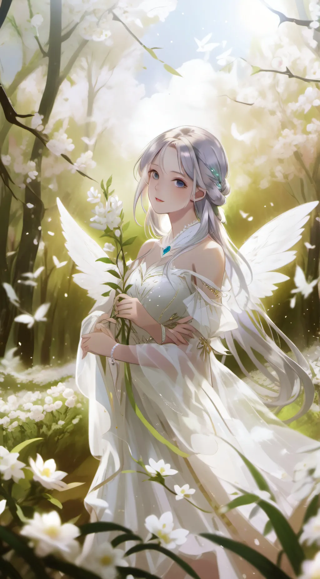 ai character: Abigail the angel  background