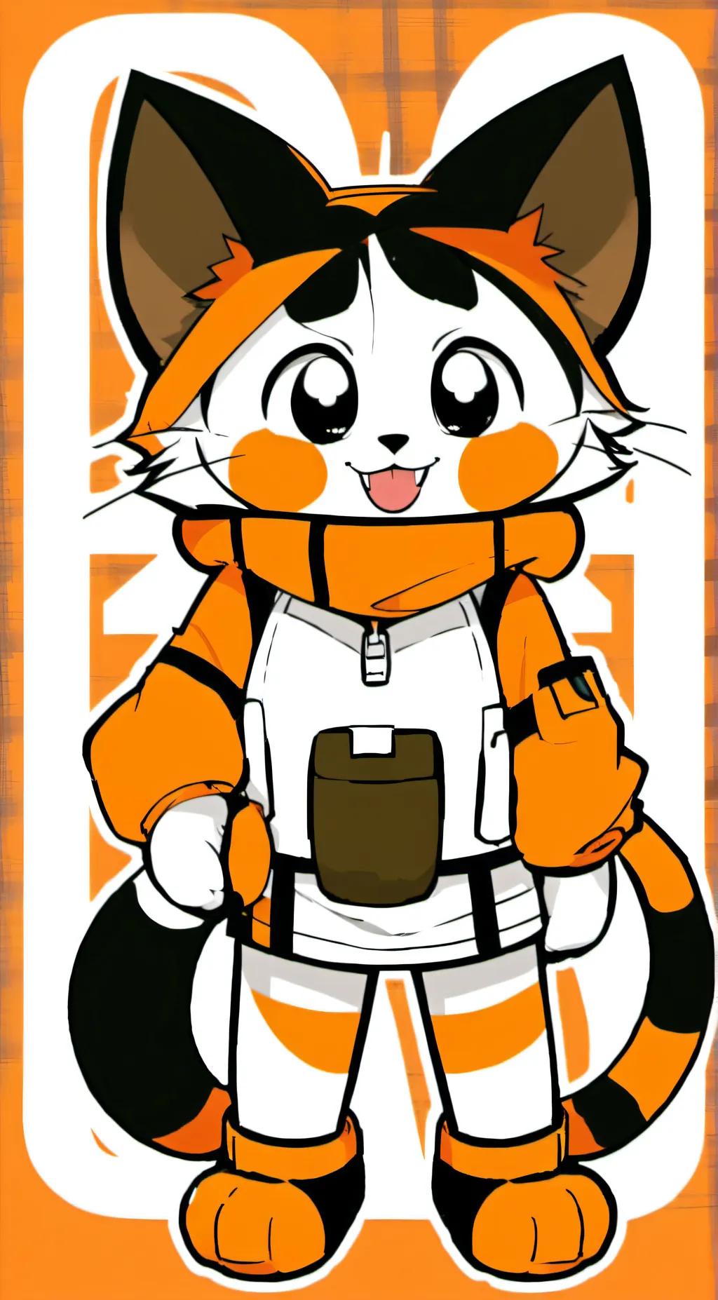 ai character: Scratch cat (girl) background