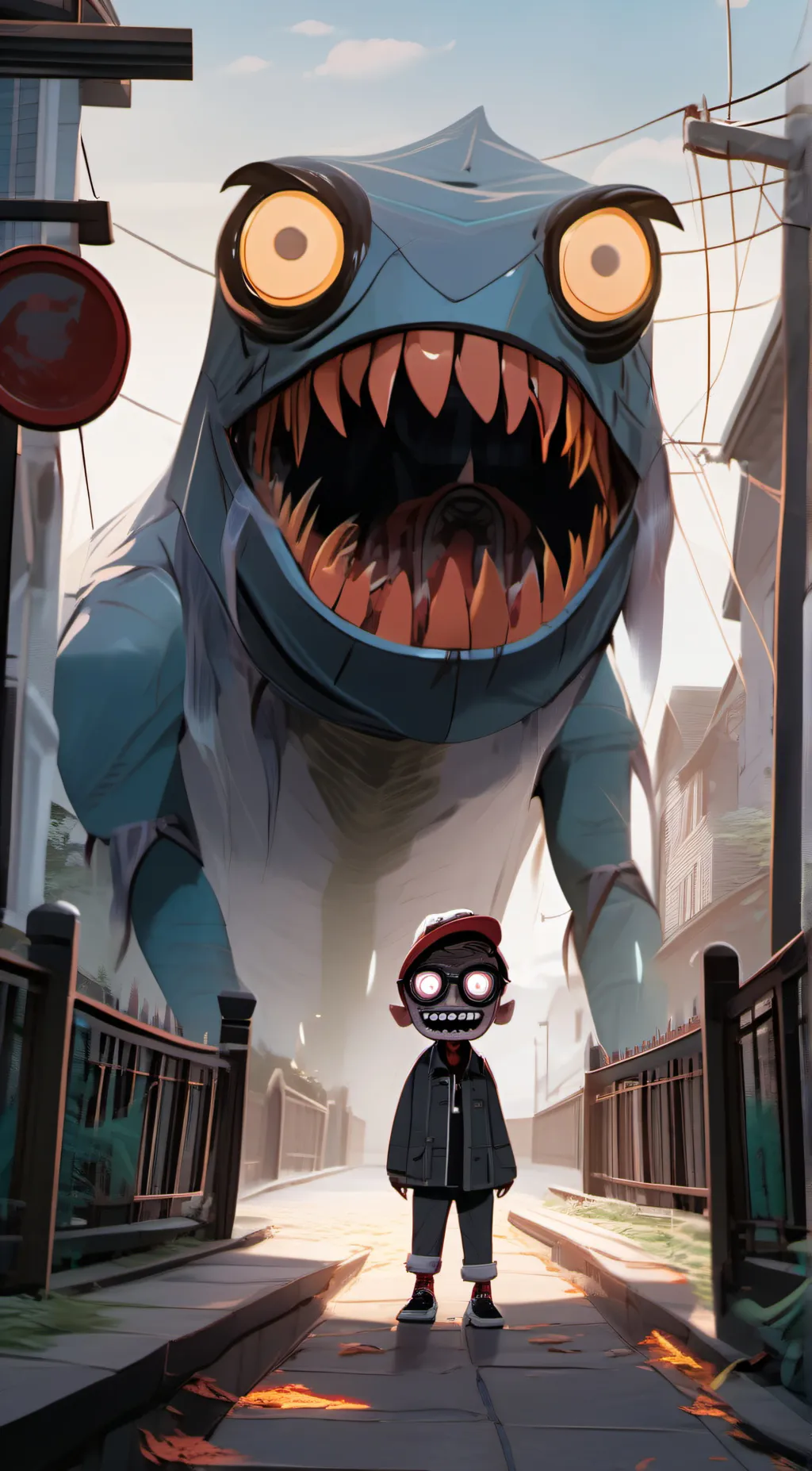 ai character: Scary boy background