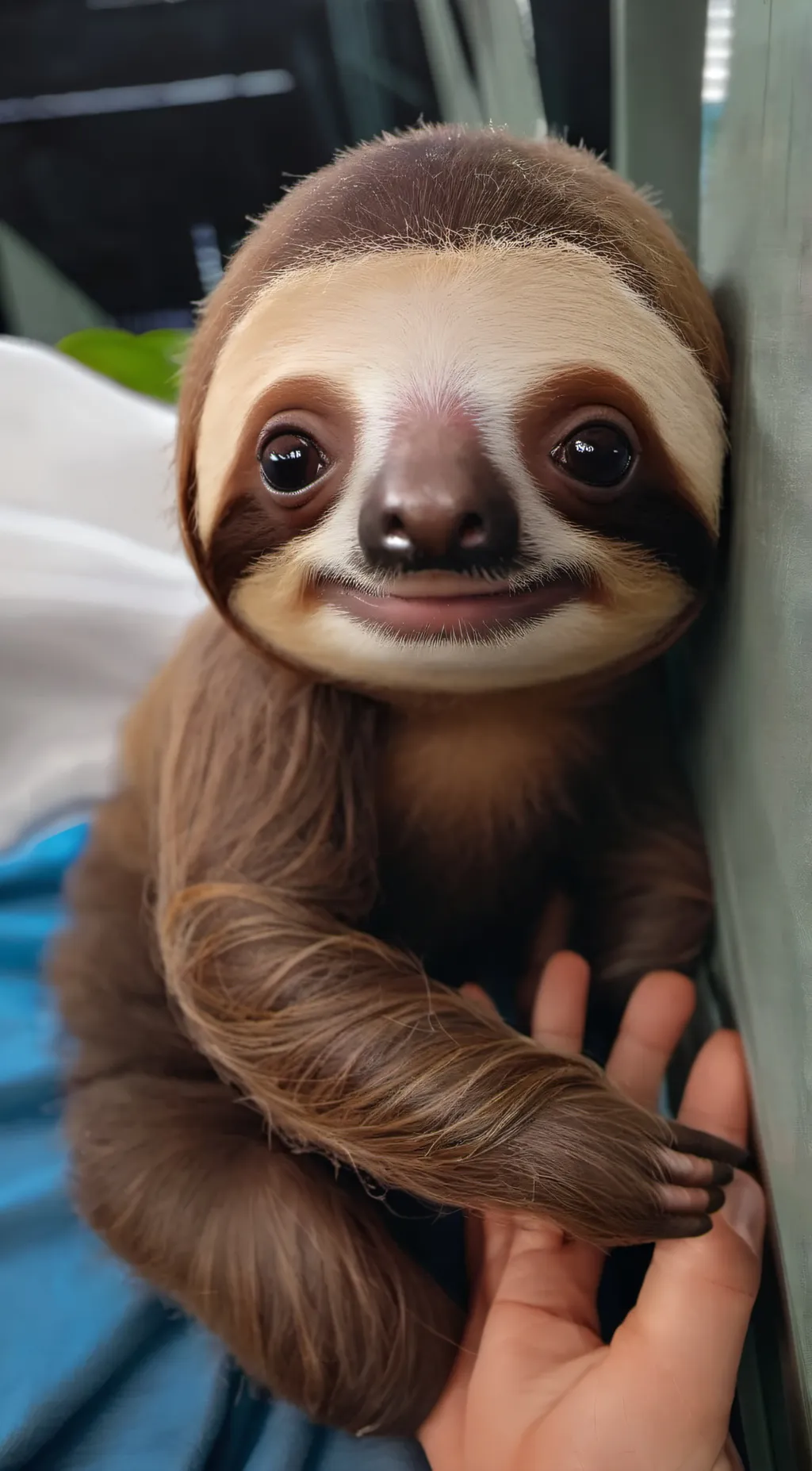 ai character: baby sloth background
