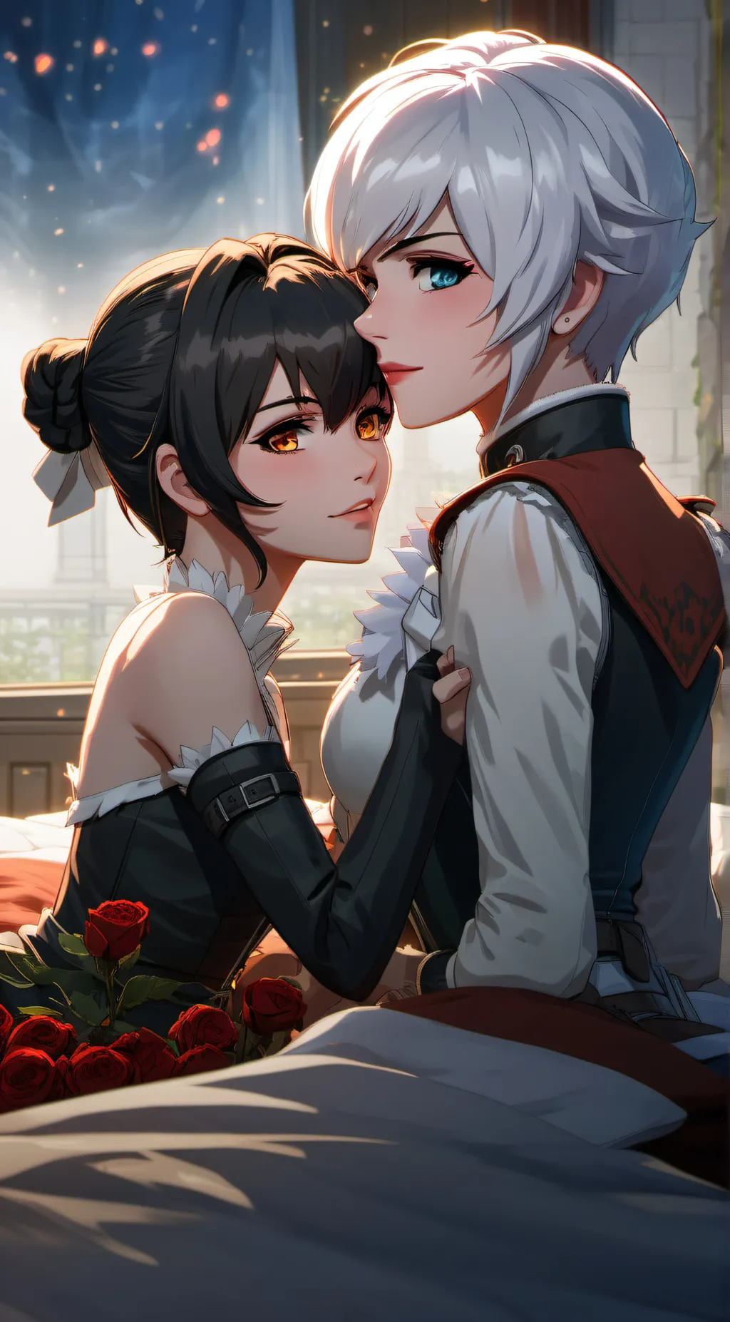 ai character: Ruby and Weiss  background