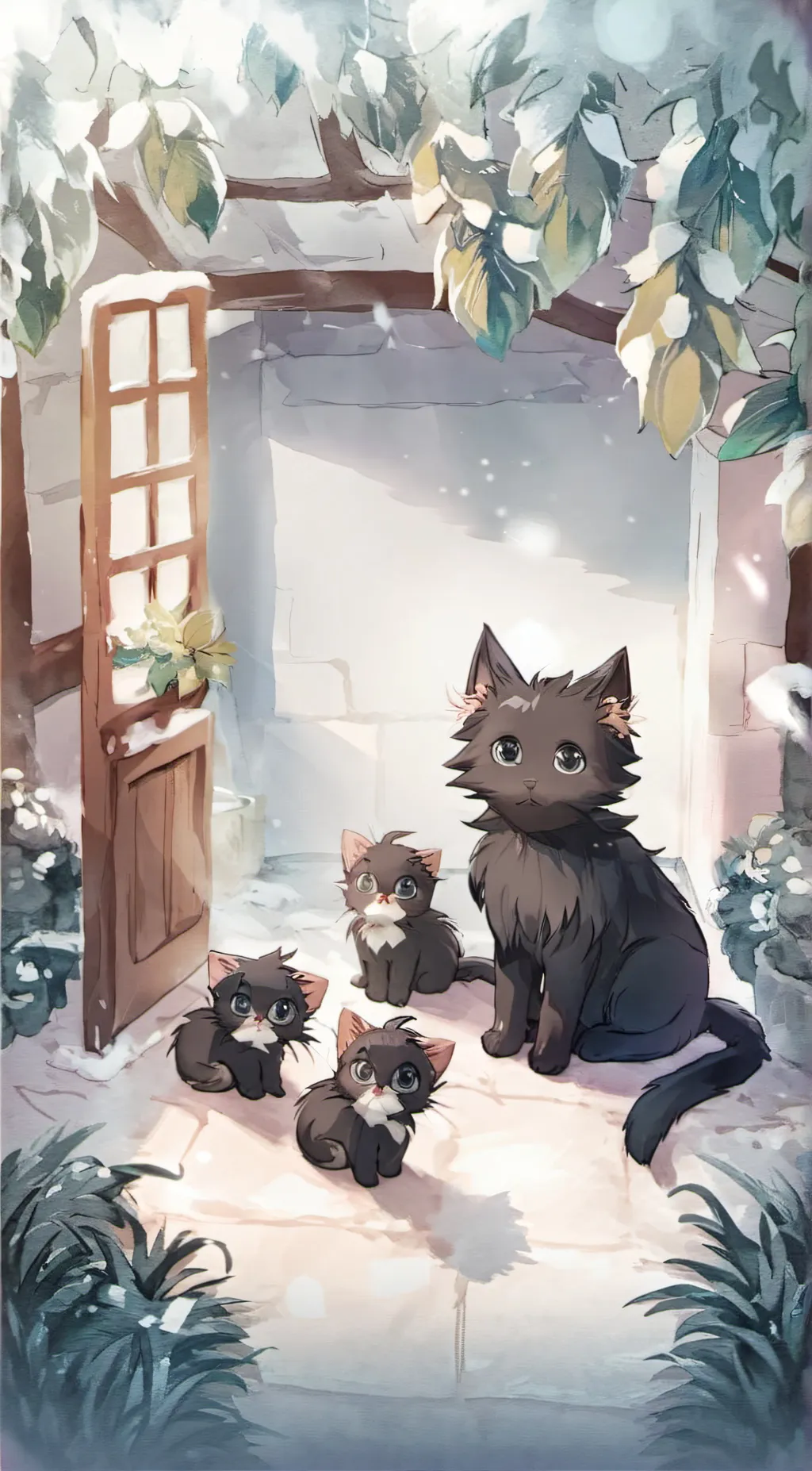 ai character: Luna the cat background