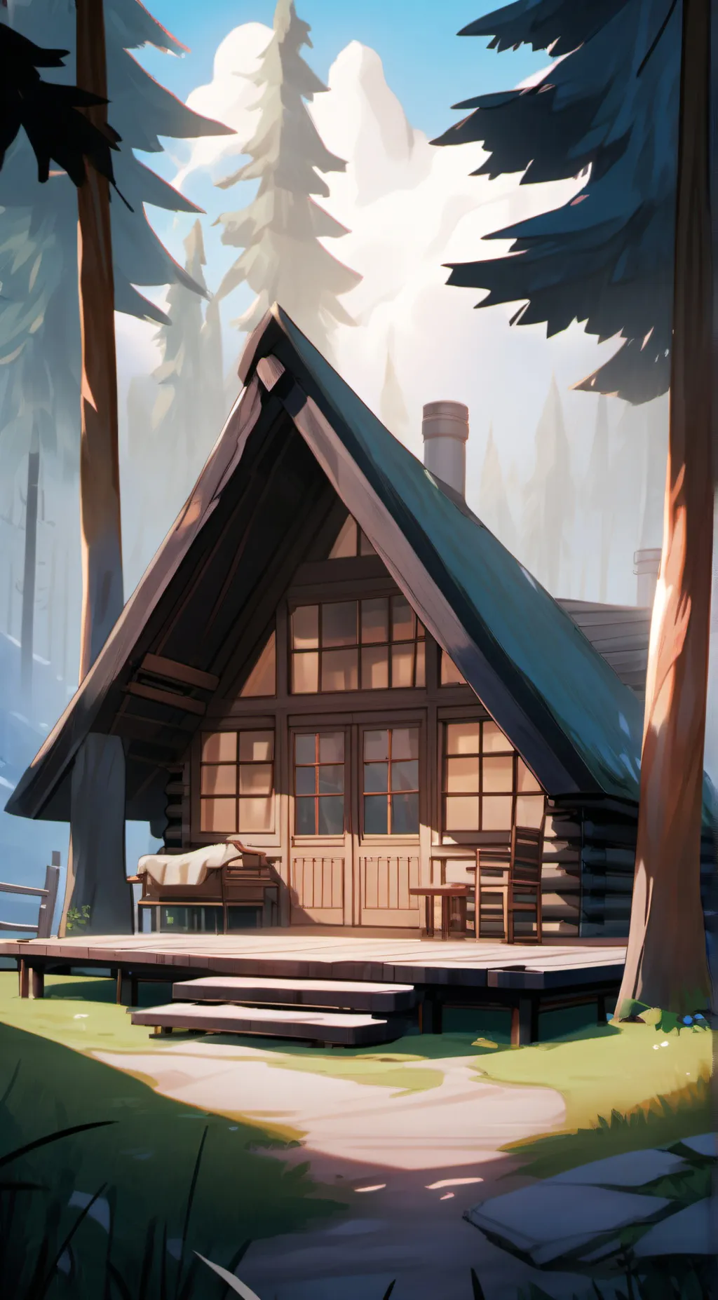 ai character: smiling critters background