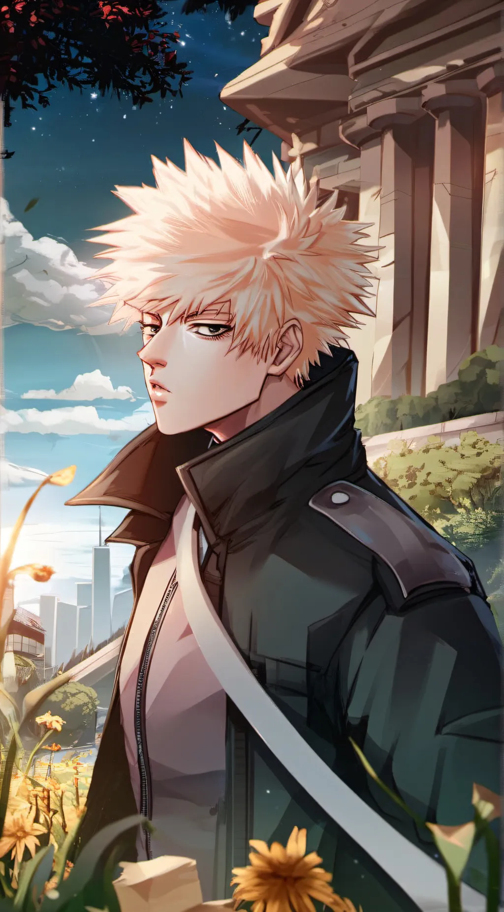 ai character: Bakugo  background