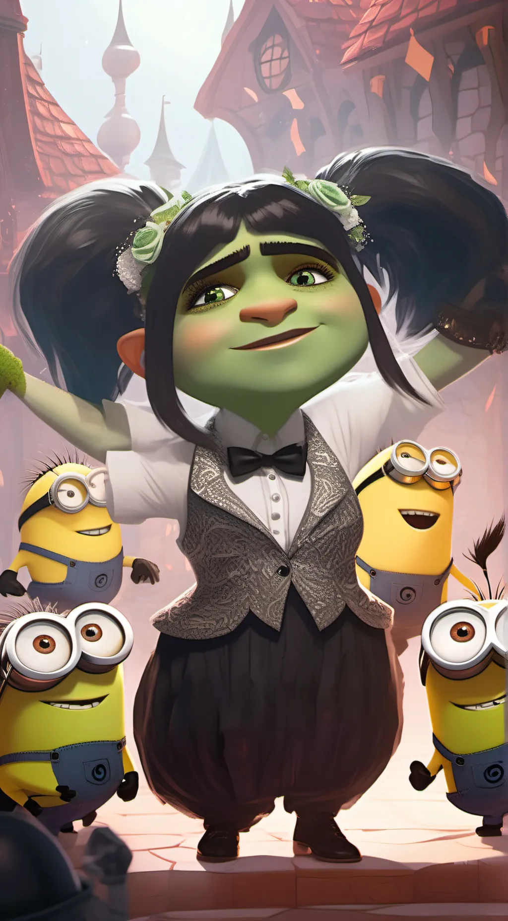 ai character: shrekolina background