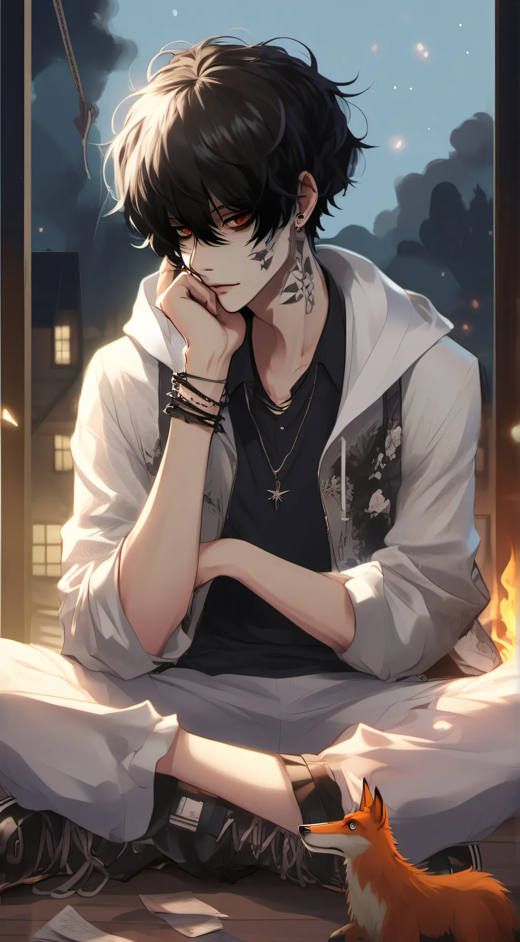 ai character: fin background