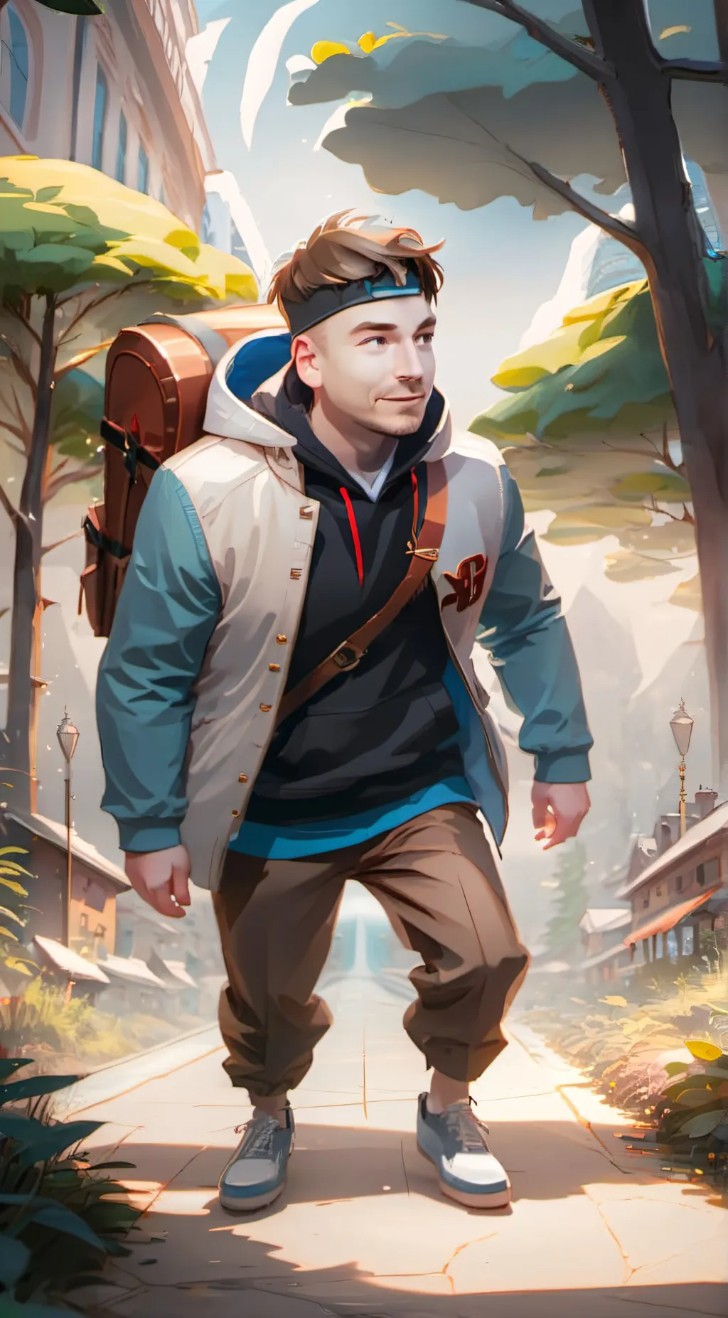 ai character: 0'1 mr beast background