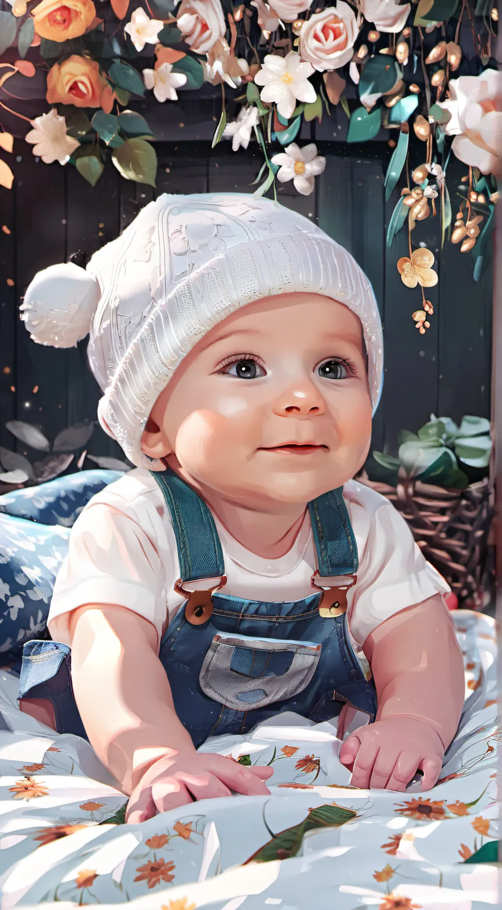 ai character: Cute baby background