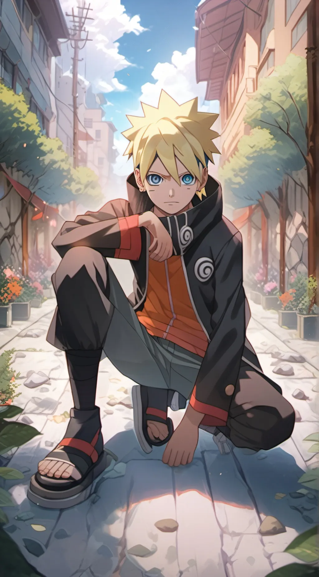 ai character: Boruto Uzumaki background