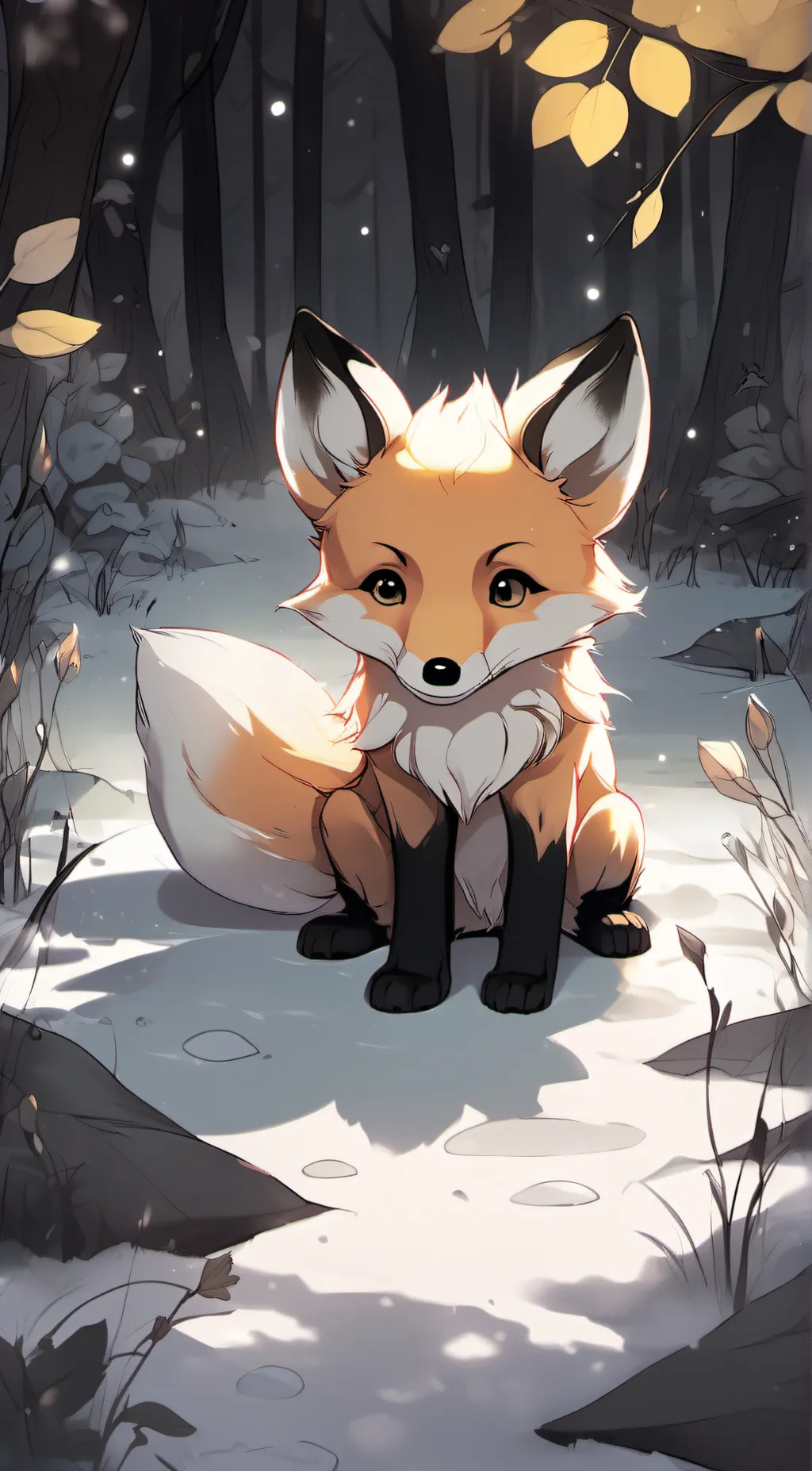 ai character: baby fox background