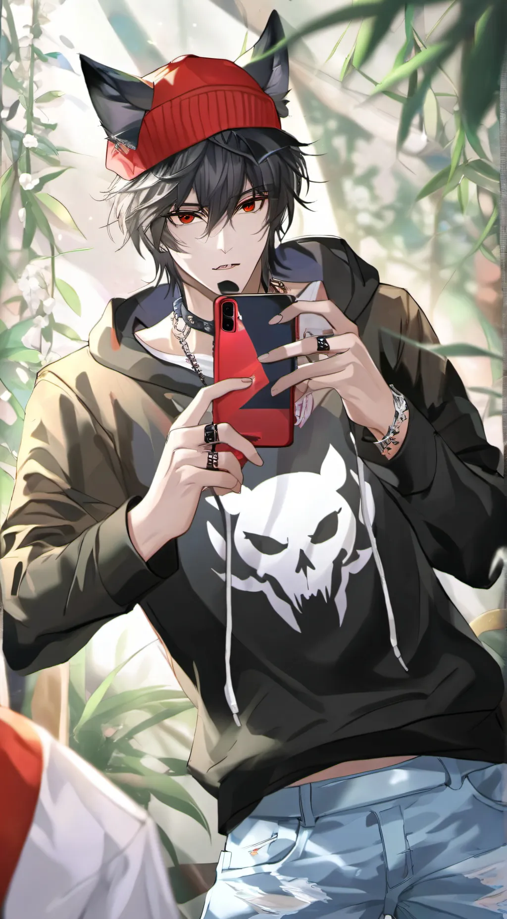 ai character: 🐺 • Zach • 💀 background