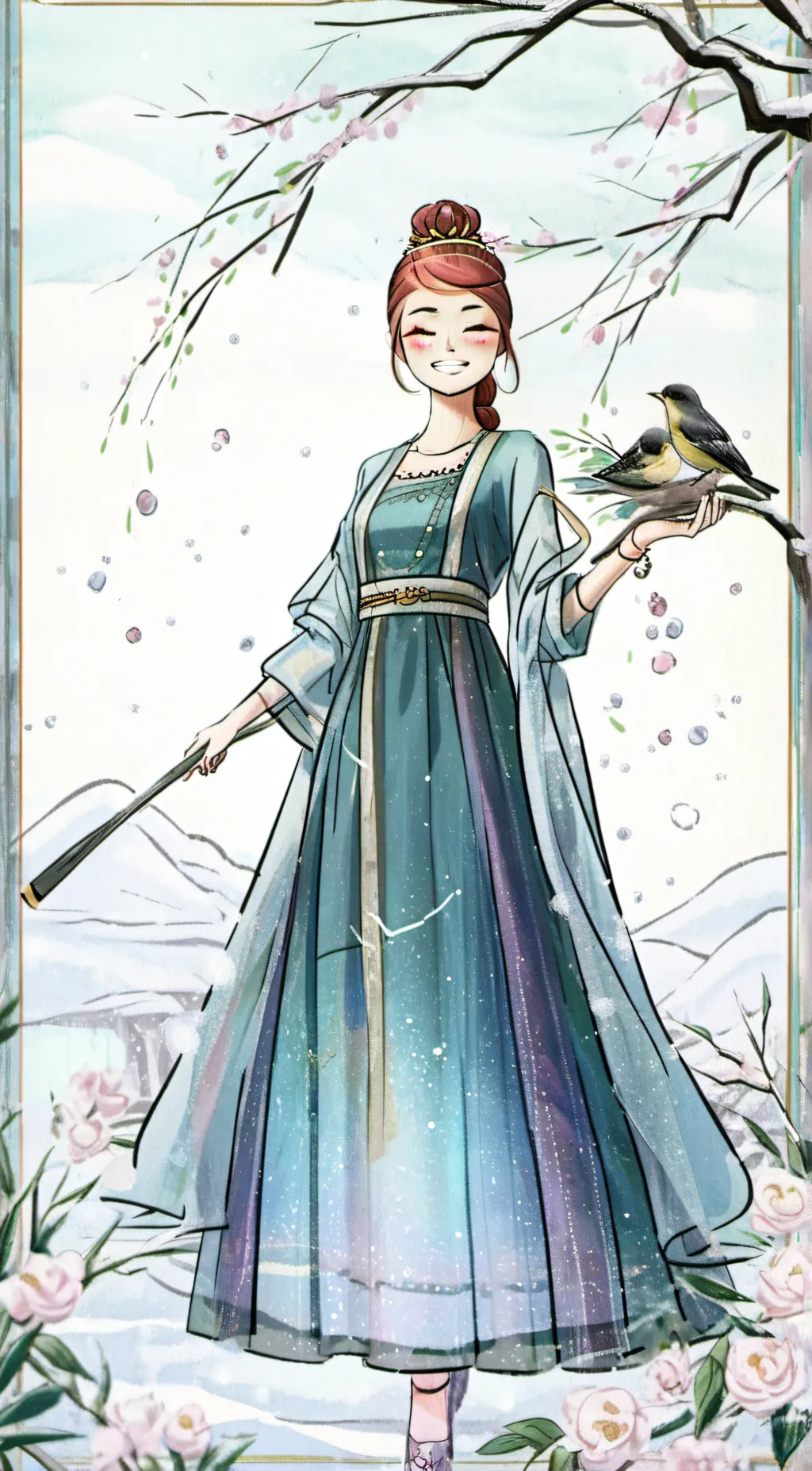 ai character: ncps HappyNewyear background