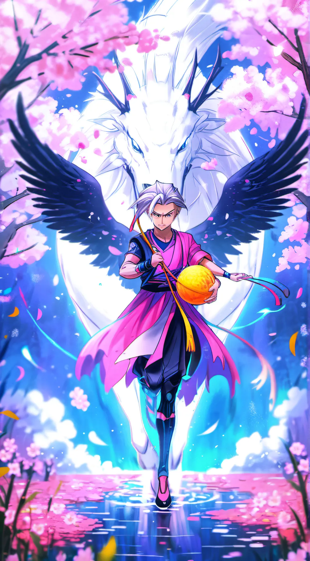 ai character: Beast gohan angel background
