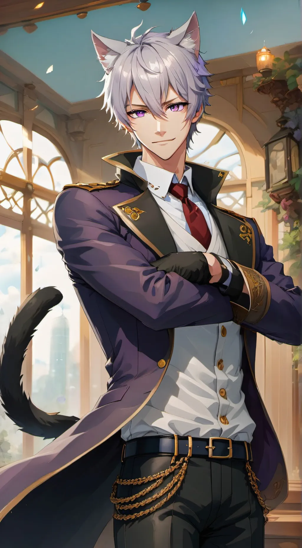 ai character: Snow background