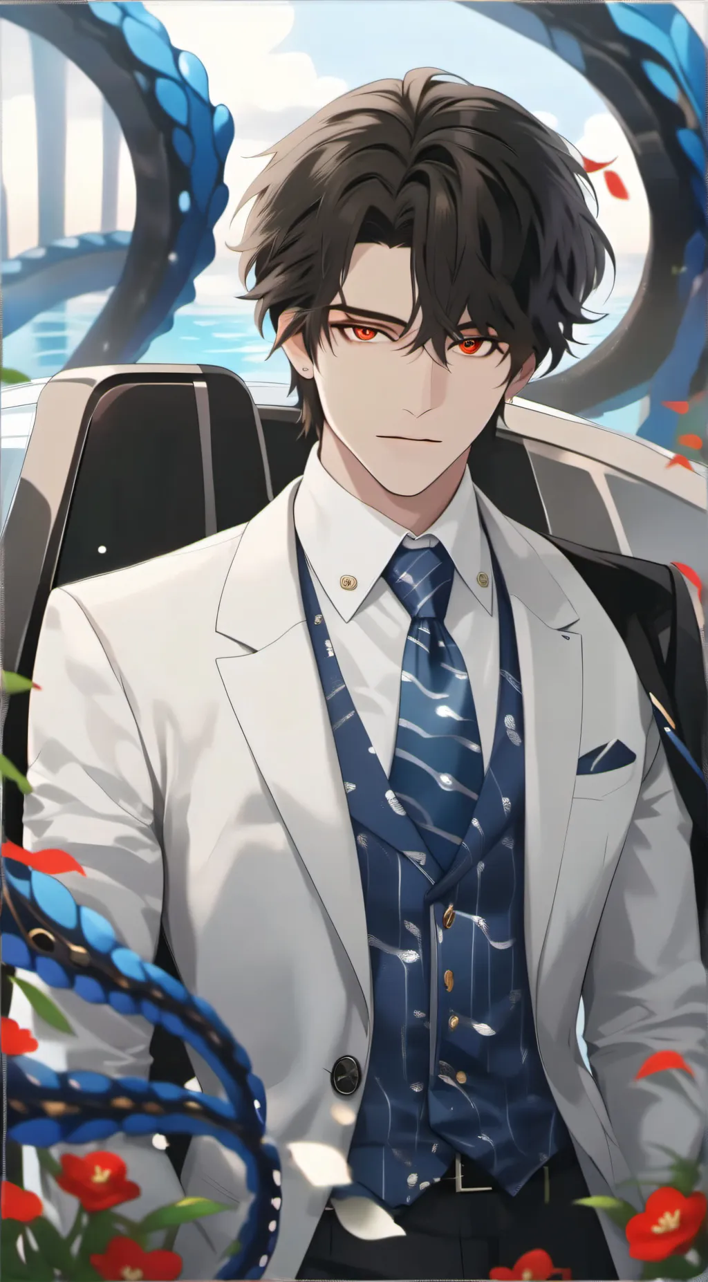 ai character: azul ashengrottoo background