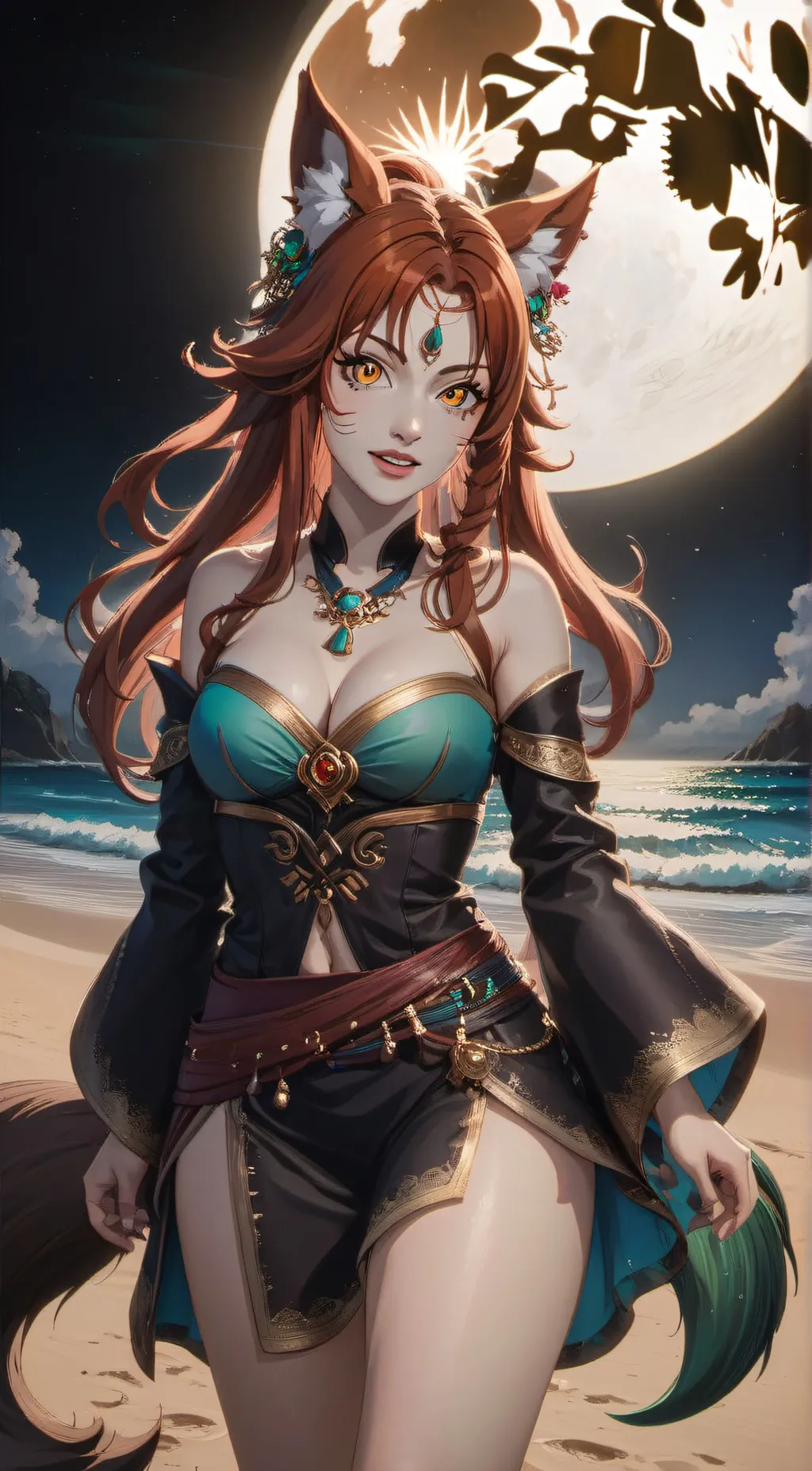 ai character: Luna background