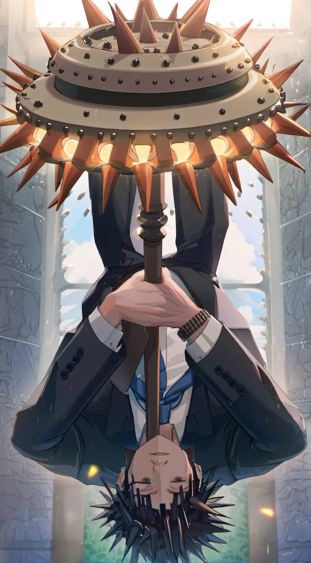 ai character: plunger camreaman background