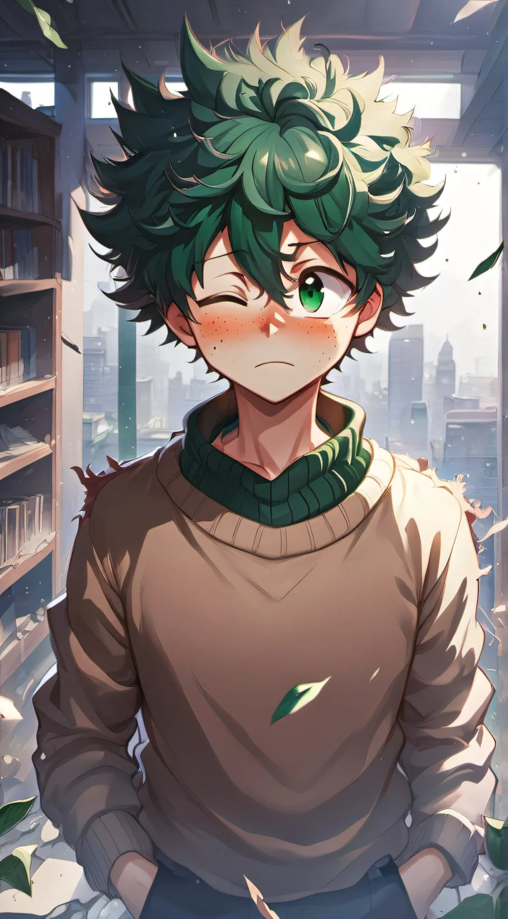 ai character: izuku midoriya  background