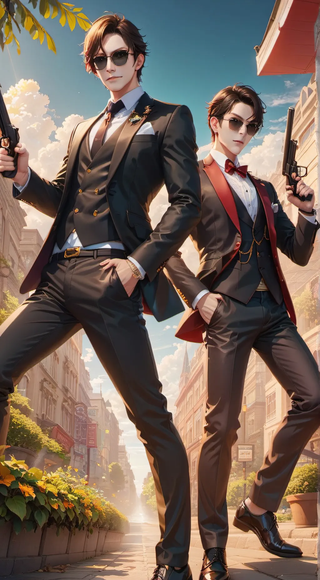 ai character: Colt and Uzi background