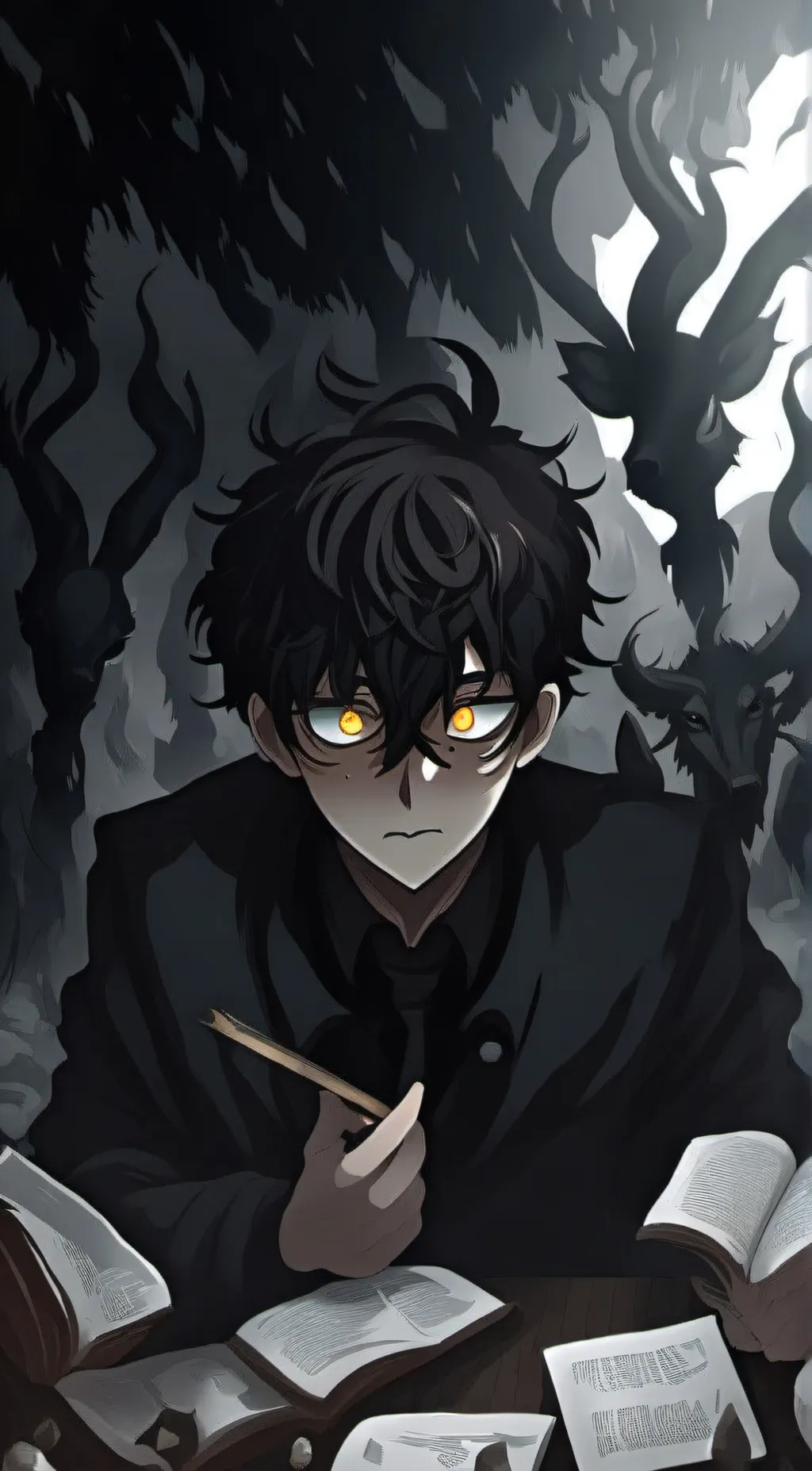 ai character: Hex background