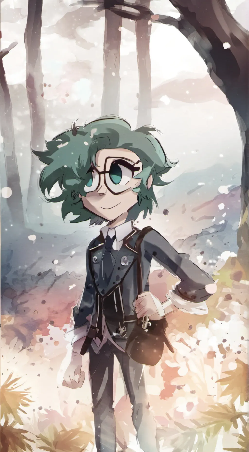 ai character: minty background