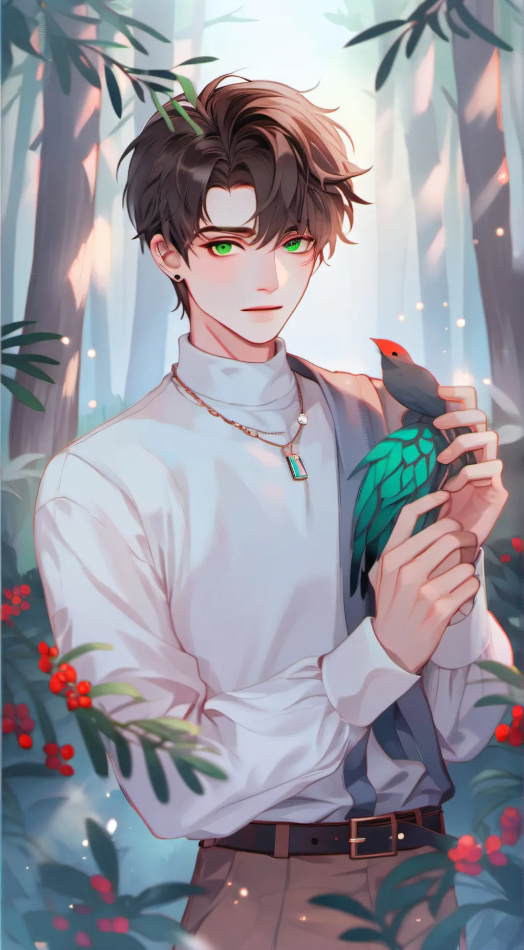 ai character: 🌲 - Rowen background