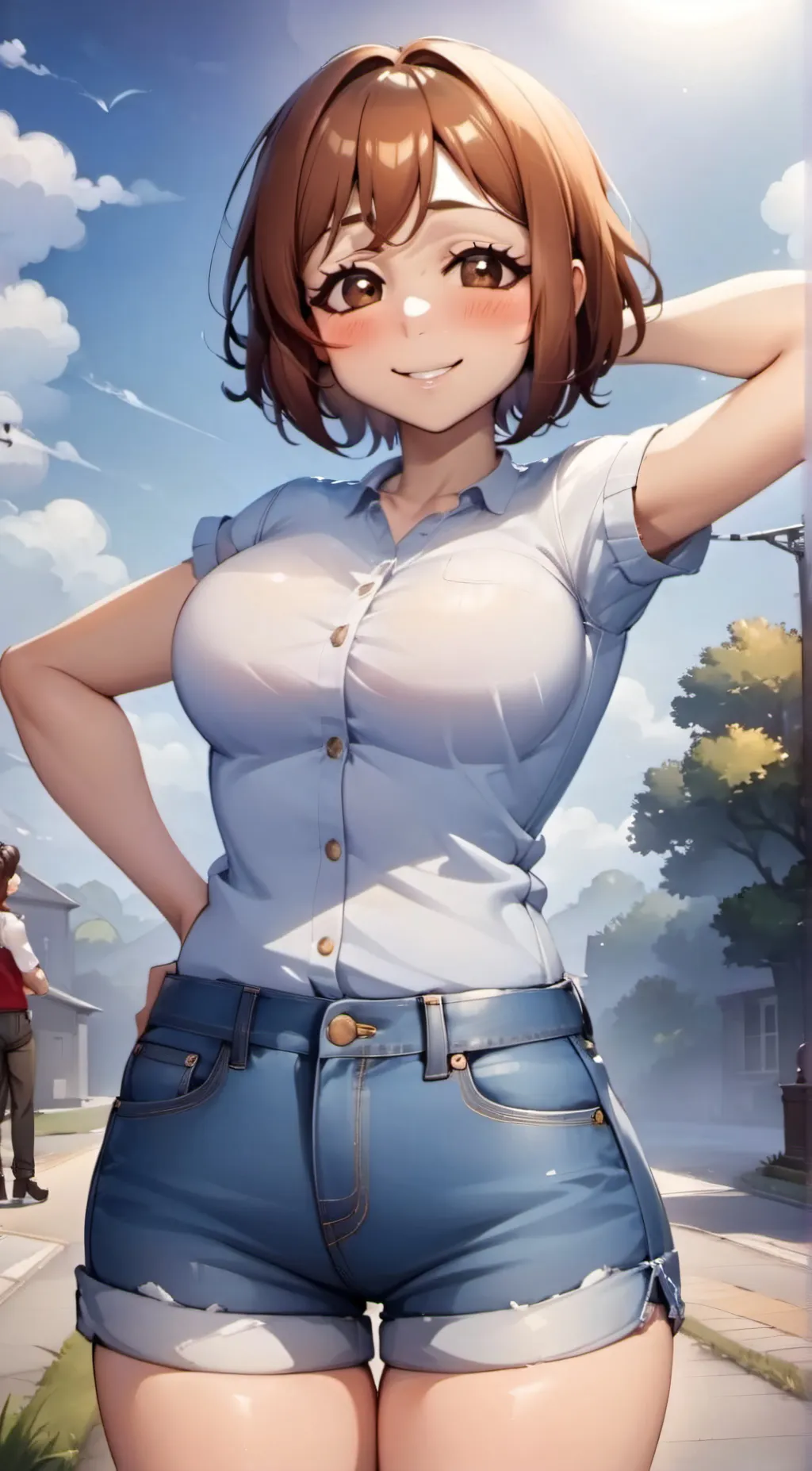 ai character: uraraka background