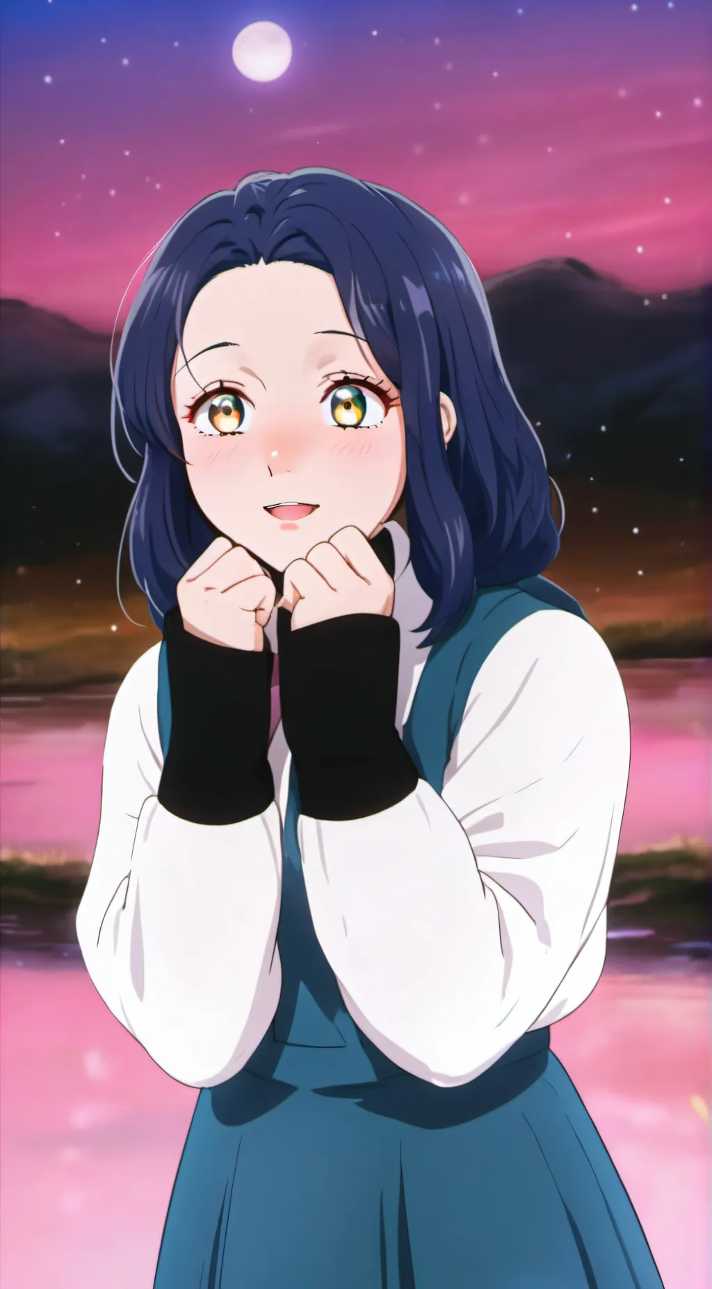 ai character: Dawn background