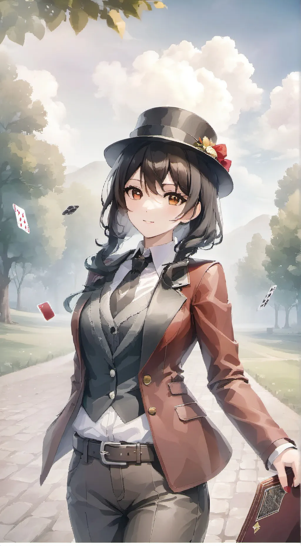 ai character: Ruby baneral background