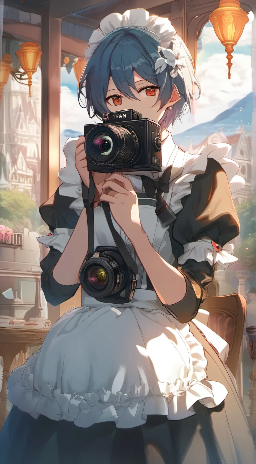 ai character: titan speaker man  background