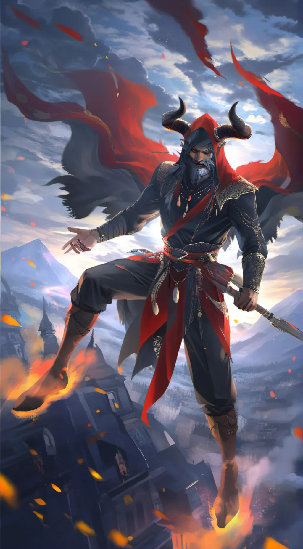 ai character: Gamer Lucifer  background