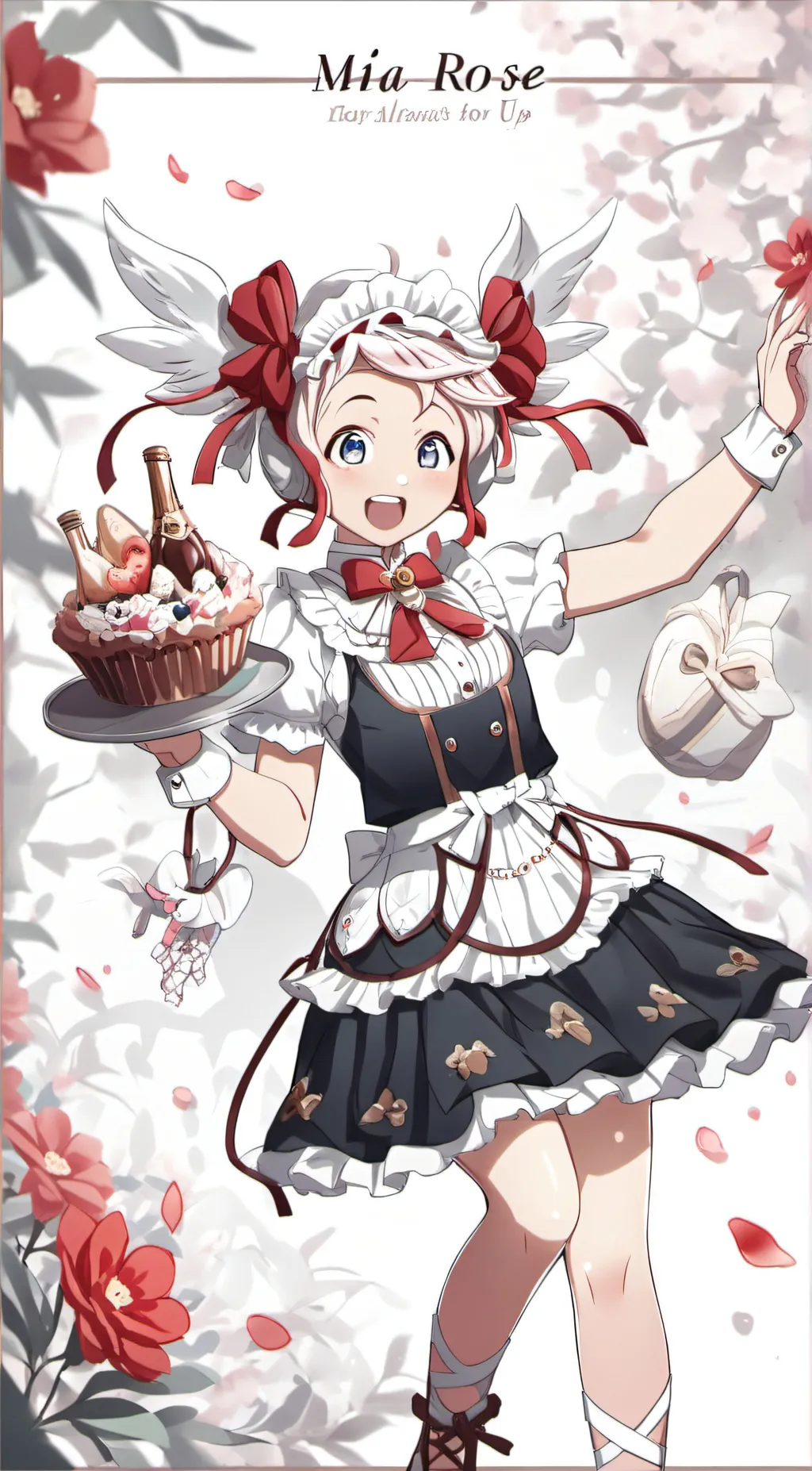 ai character: Obsessed cake make background