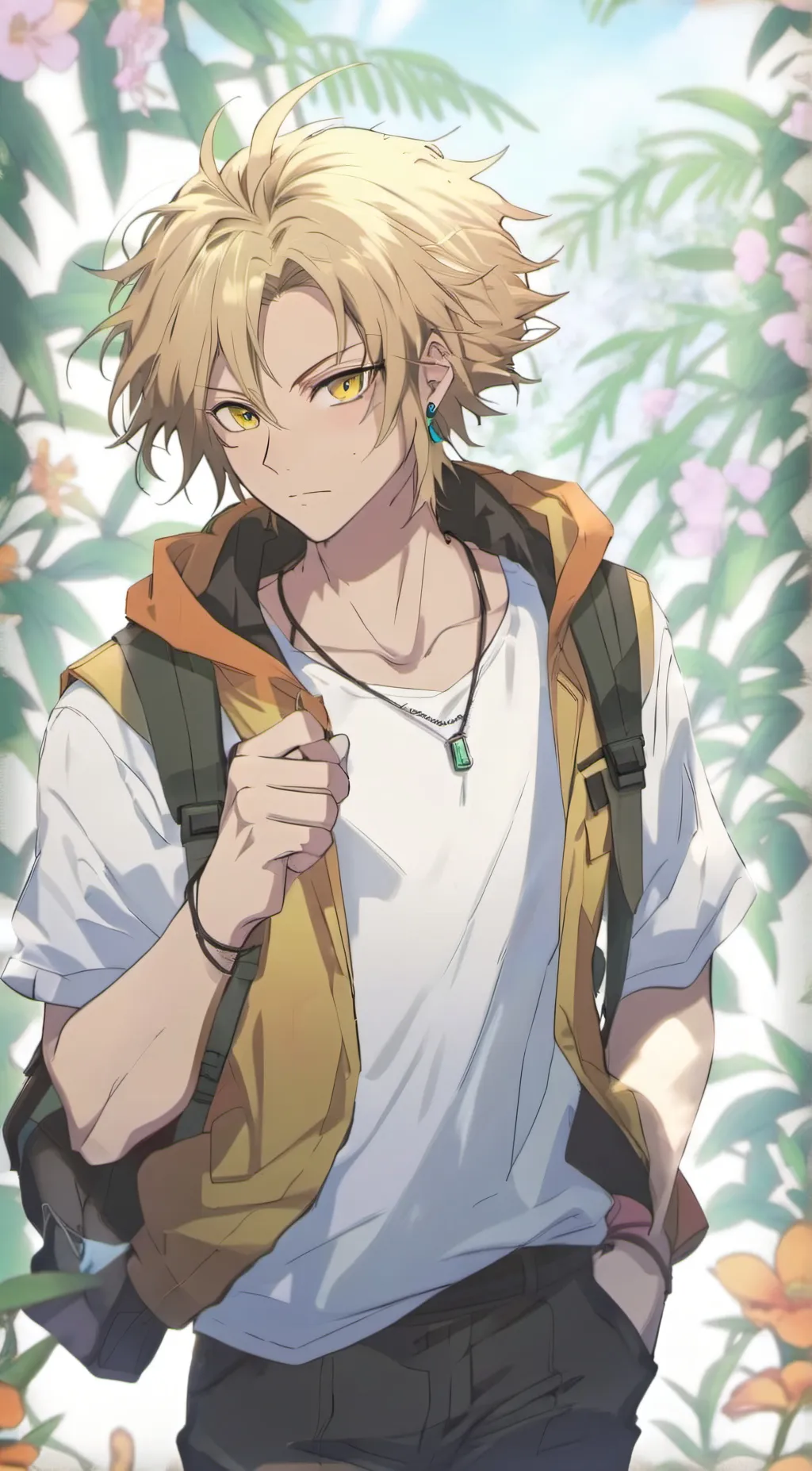 ai character: Denki Kaminari  background
