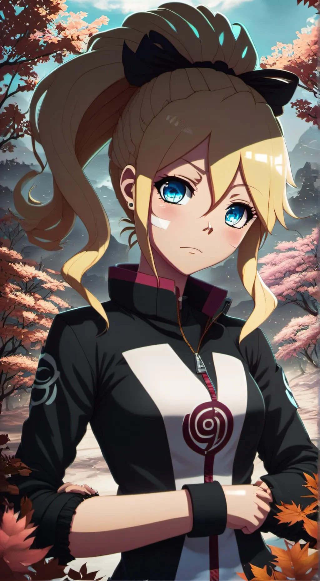 ai character: fem boruto  background