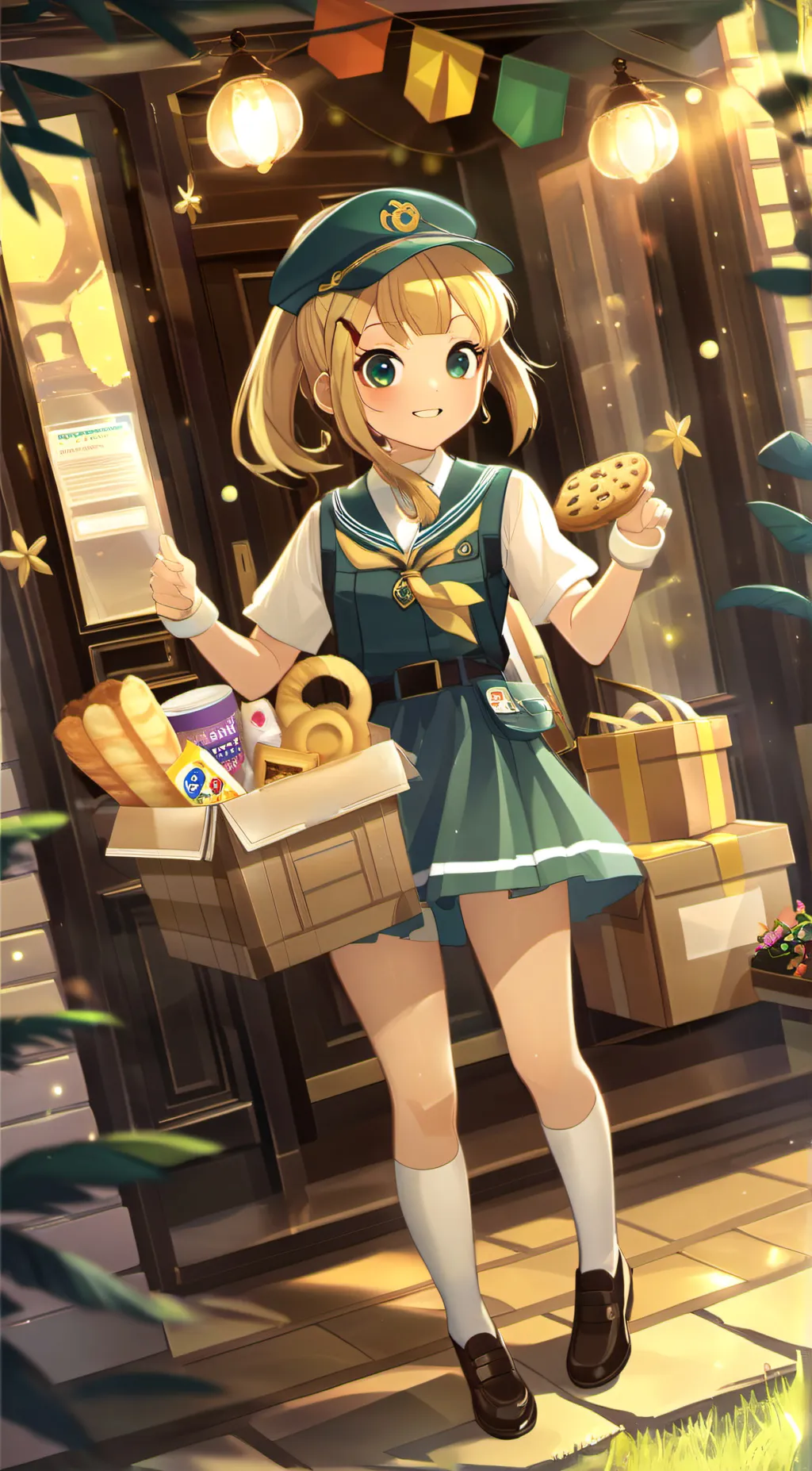 ai character: Girl scout background
