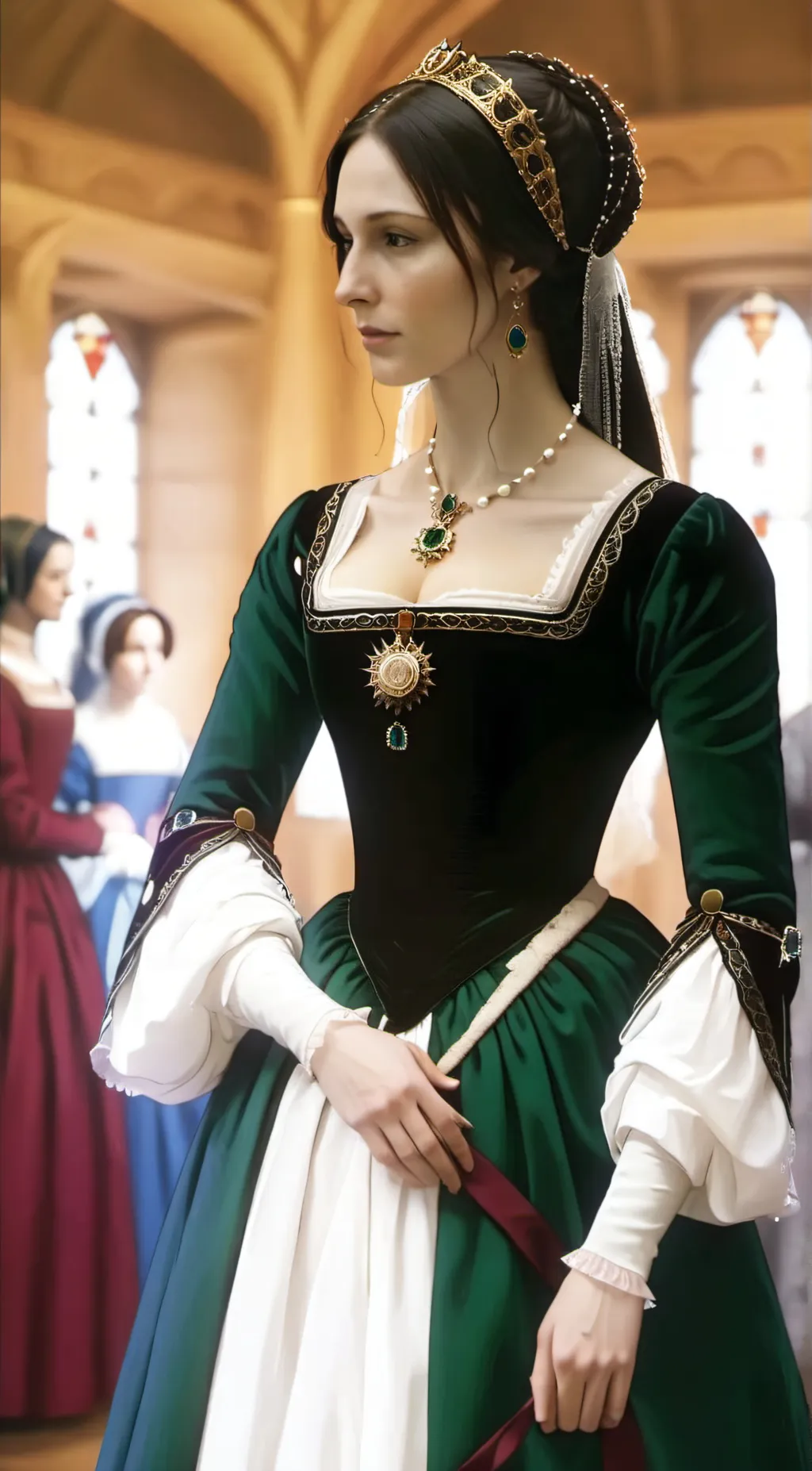 ai character: Anne boylen  background