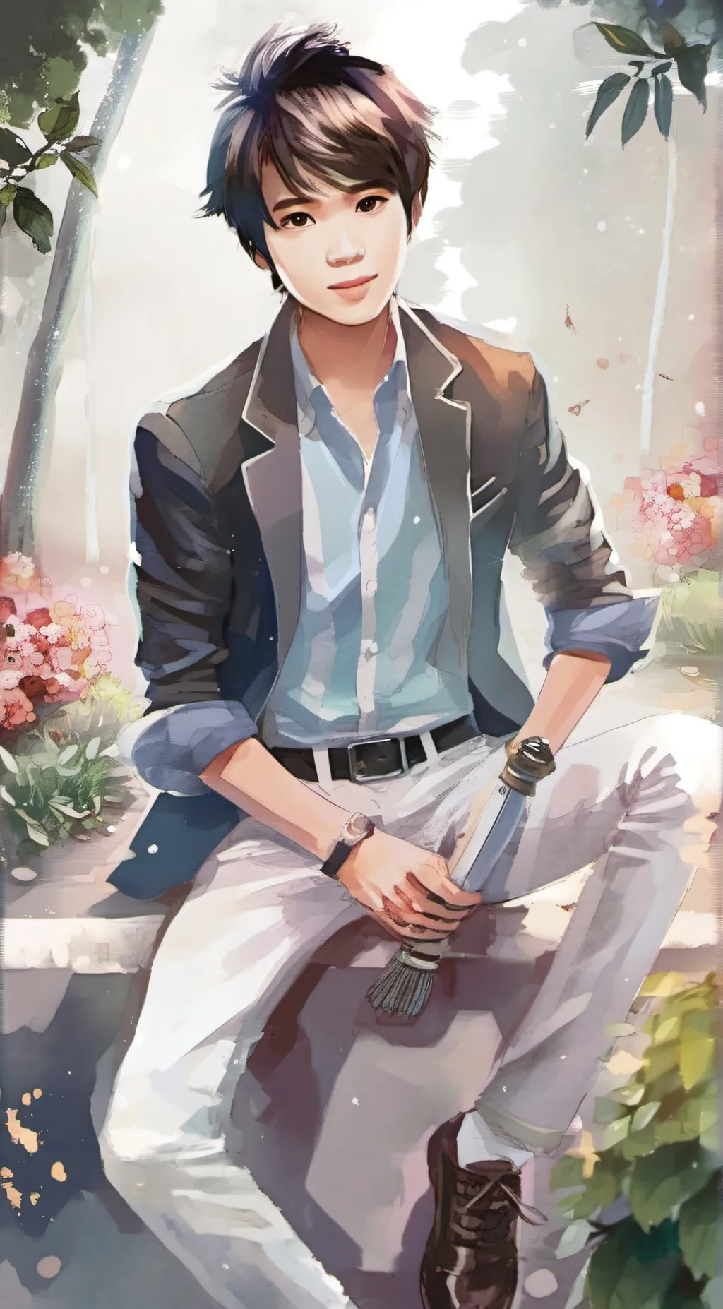 ai character: Big fan background