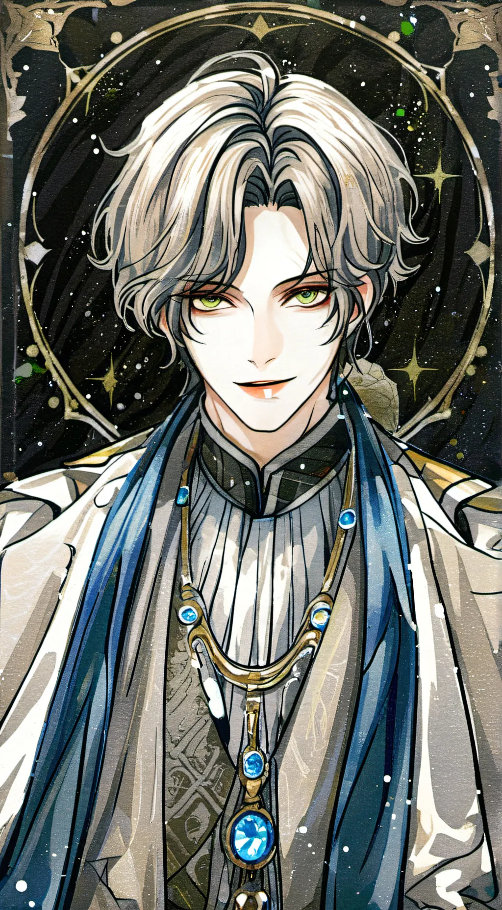 ai character: king moon background