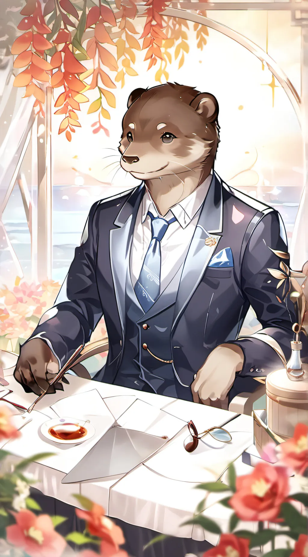 ai character: otter background