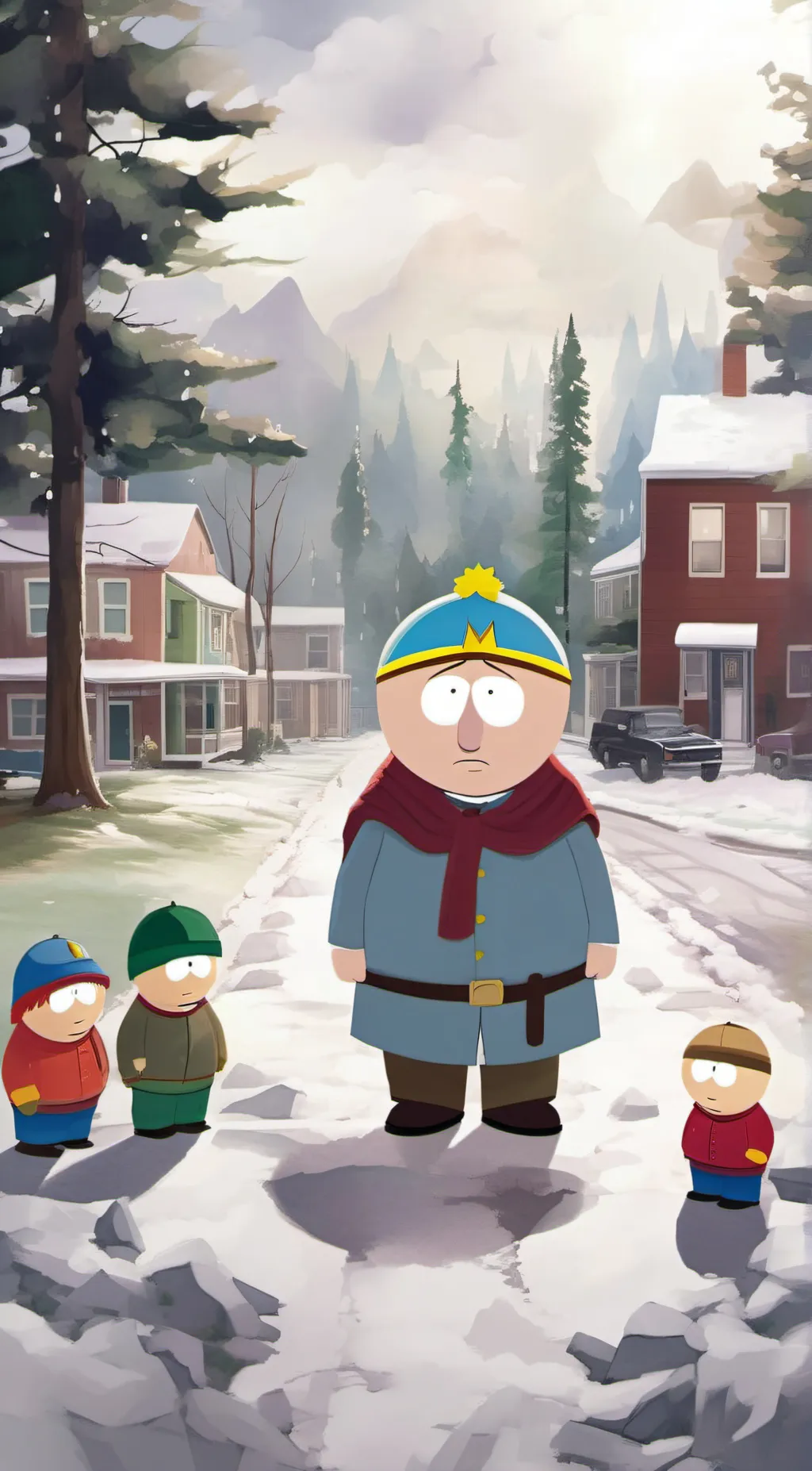 ai character: Cartman mom background